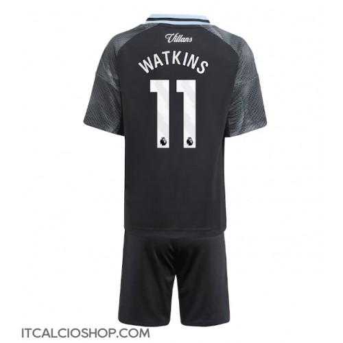 Aston Villa Ollie Watkins #11 Seconda Maglia Bambino 2025-26 Manica Corta (+ Pantaloni corti)